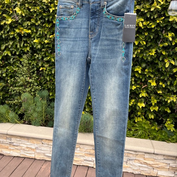 Lauren Ralph Lauren Mojave Blue Wash Jeans - Picture 6 of 15